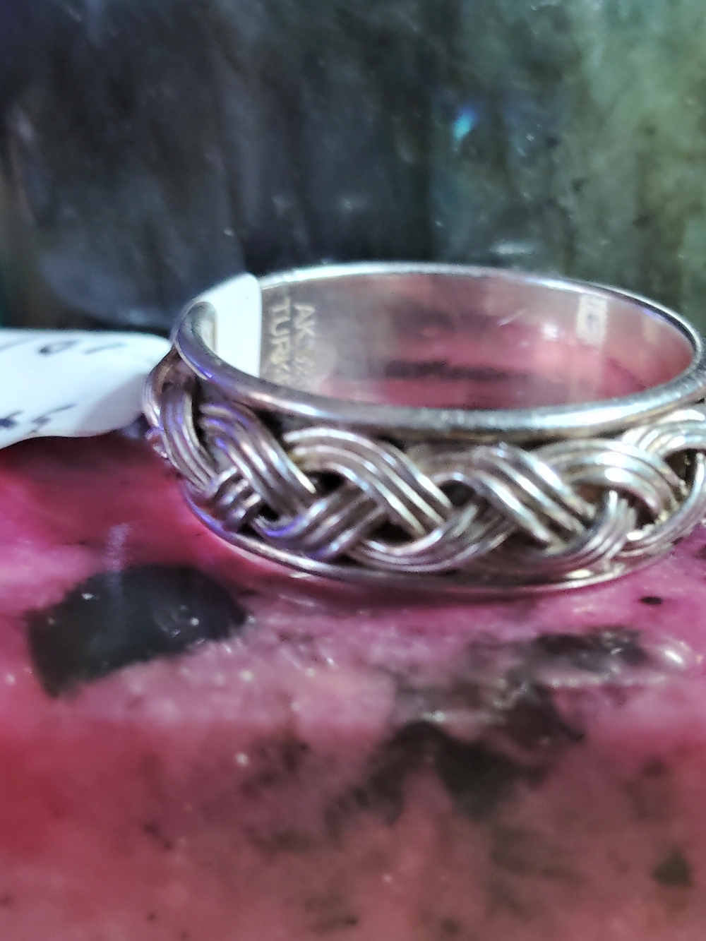 BRAIDED STERLING SILVER (UNISEX) RING -SIZE 10